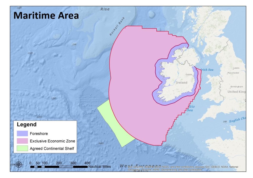 Ireland's Maritime Area Boundary Map