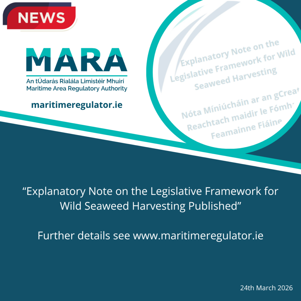 Explanatory Note on the Legislative Framework for Wild Seaweed Harvesting Published
